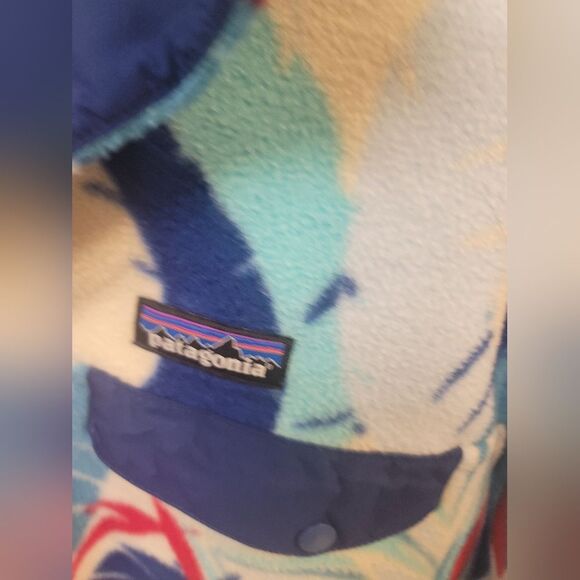 Patagonia Synchilla Snap-T Polyester Feather Dance Fleece Pullover Women's Large - Picture 5 of 8